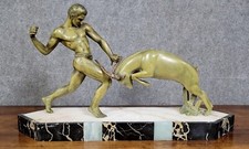 KOWAS : Grand groupe en régule patiné vert, époque Art déco, vers 1920,