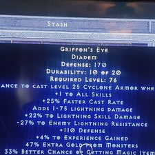 Diablo II Griffon's Eye Diadem