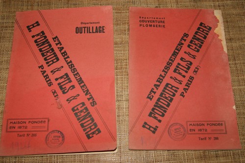 Anciens catalogues fondeur - catalogues, h
