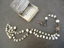 Chapelet ancien perles nacre - chapelet,
