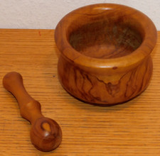 lot MORTIER Pilon en BOIS de