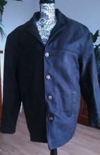 Veste 3/4 parka homme vintage ARTURO cuir buffle huilé T 54 56 XL comme neuve