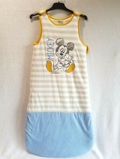 DISNEY gigoteuse velours réglable turbulette MICKEY 6 à 36 mois écru & bleu