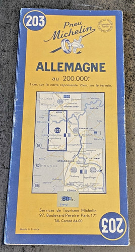 Carte michelin 203 - carte, n°