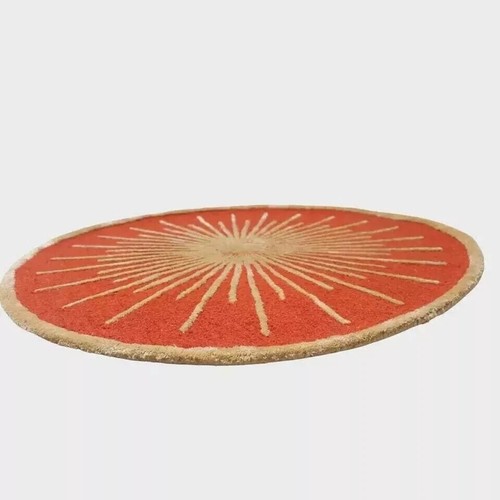 Tapis rond laine - en, touffeté