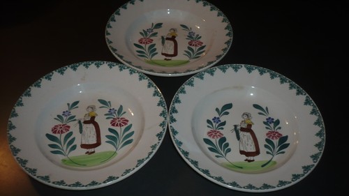 Assiettes creuses anciennes - assiettes,