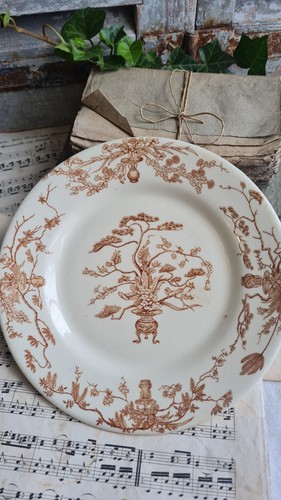 Ancienne assiette plate - plate, gien