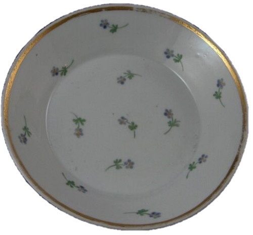 Assiette dessert florale - assiette,