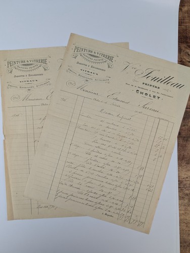 Factures anciennes 1907 - factures, anciennes,