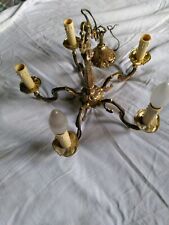 Lustre bronze doré massif cinq branches