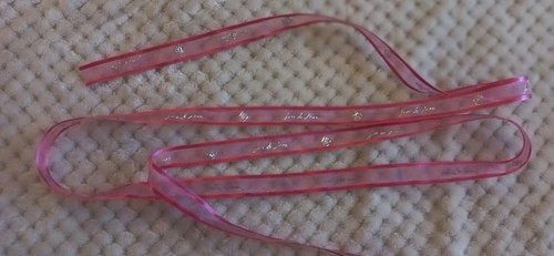 Ruban rose argent - rose, et