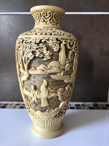 Vase chinois résine - vase,