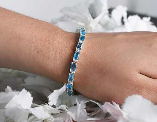 Topaze bleu suisse diamant - bleu,