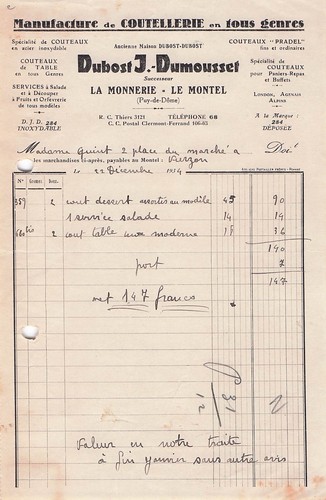 Montel coutelier dubost - le,