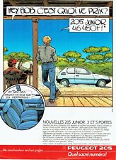 Publicité Advertising 089  1987  nouvelle Peugeot 205 Junior sacré numéro