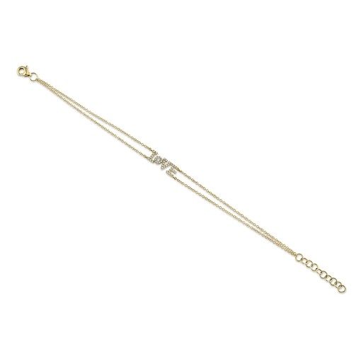 14k jaune diamant amour - or,