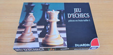 " JEU D'ECHECS " PIECES EN BUIS TAILLE 1 PAR DUJARDIN DE 1990 VINTAGE COMPLET