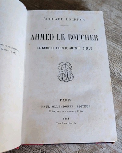 Livre ancien 1888 ahmed - livre, le