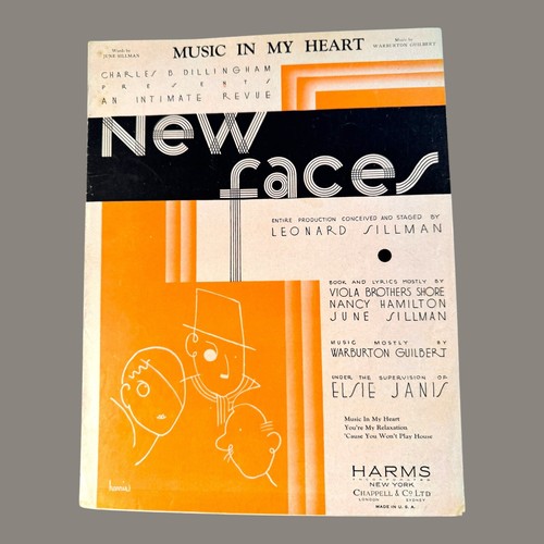 Music heart vtg sheet - vtg,