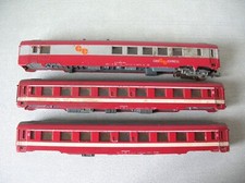 Lot de 3 wagons de trains