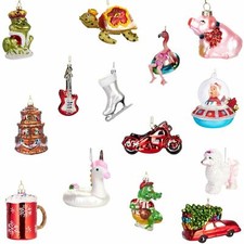 Boules de Noël en Verre Soufflée à la Bouche Décoration de Sapin Amusante Vol 2