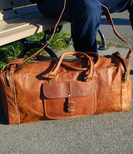 Sac cuir duffle travel - sac, en