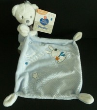 *. DOUDOU PELUCHE MOTS D'ENFANT OURS BLEU MOUCHOIR SWEET DREAMS LAPIN 100 % NEUF