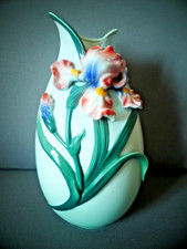 GRAND VASE EN PORCELAINE MARQUE LE MONDE DES FLEURS - DECORS DU GALION