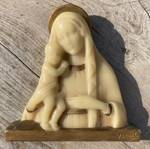 Buste vierge enfant en - buste,
