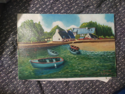 Ancien tableau huile sur - tableau,
