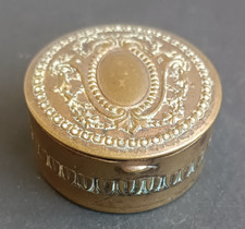 **Poudrier et miroir en laiton