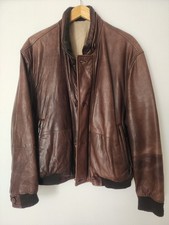 VESTE/ Blouson Aviateur  en Cuir Vieilli KAPRAUN . T  Xl  (voir mesures)