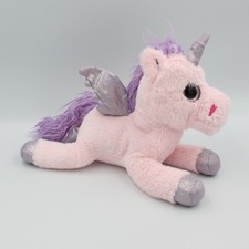 Doudou peluche licorne rose