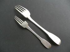 fourchettes en argent massif époque XVIIIeme siècle modèle uniplat