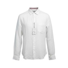 Chemise poche lin blanche