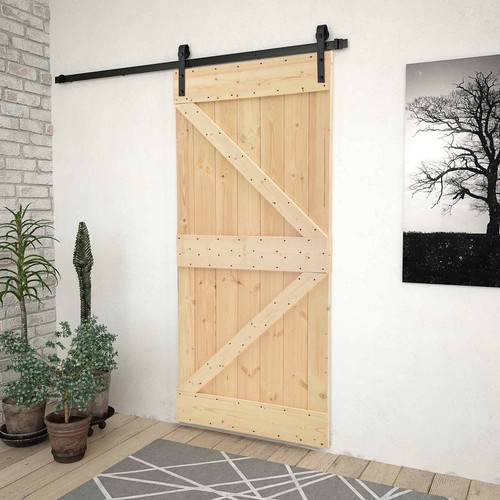 Porte coulissante naturel - porte,