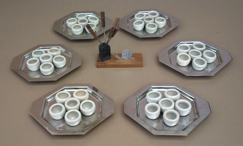 Assiettes inox 3 - 6, douzaines