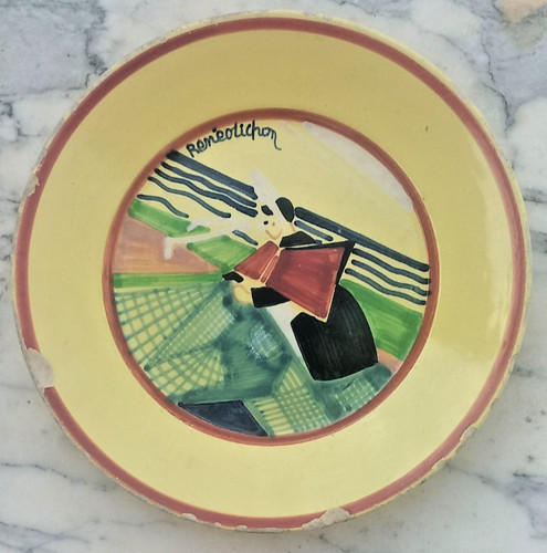 Assiette rené olichon décor - olichon,