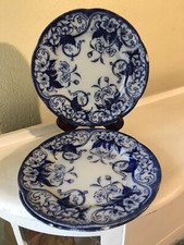 CREIL MONTEREAU 3 ANCIENNES ASSIETTES À DESSERT MODÈLE FLORA