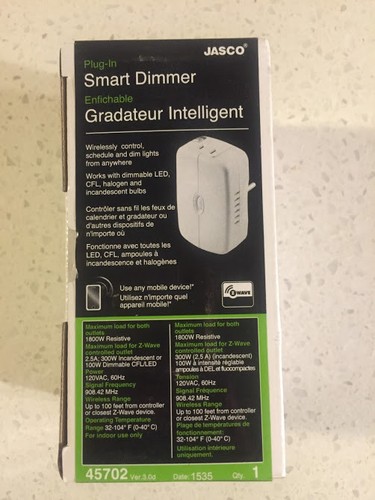 Smart dimmer wave jasco - dimmer, z-wave