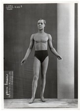 Pierre Imans Mannequin Cire 1930 Boy 16 ans Swimsuit Tirage d'époque