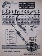 PUBLICITÉ PRESSE 1951 ASPIRATEUR TORNADO SOUFFLEUR CIREUR DÉCAPEUR - ADVERTISING