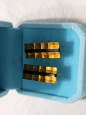 Ancienne paire de boutons de manchettes vintage, plaqué or...