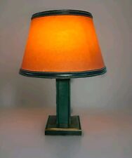 Lampe Art Déco Attribuée à Paul Dupré Lafon / En Cuir Sellier Et Parchemin 1945.