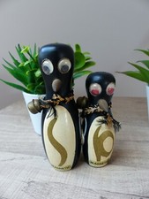 Vintage Salière et Poivrière Magnétiques Pingouins Années 1950