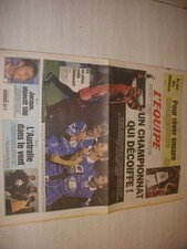 EQUIPE 16946 31.10.2000 FOOT PSG BASKET NBA MOISO MOTO 500 Olivier JACQUE