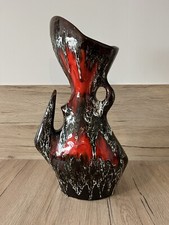 Magnifique Vase Pichet Rouge Marron VALLAURIS Rare Vintage