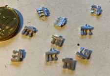 Lot 10 pièces en métal, pédalier pour maquettes automobiles 1/43e