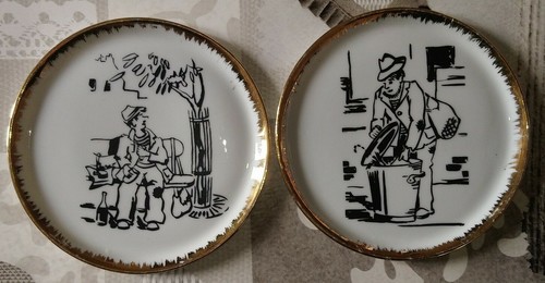 Petites assiettes doré en - assiettes,