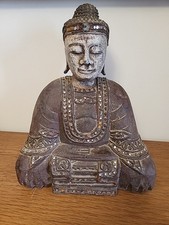 Grand Bouddha Assis Bois Et